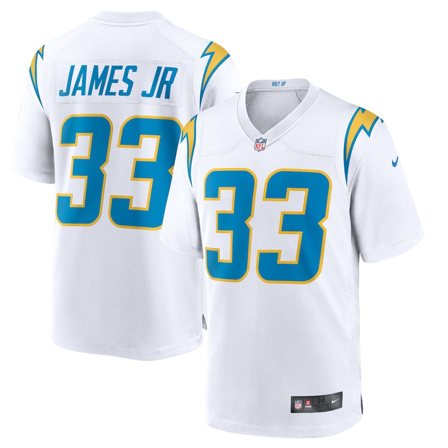 Men Los Angeles Chargers #33 Derwin James Nike White Game NFL Jersey->los angeles chargers->NFL Jersey